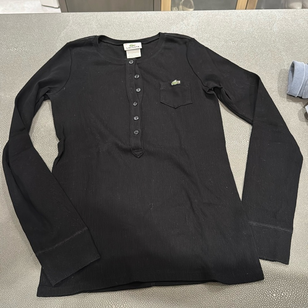 Black Lacoste Long Sleeve